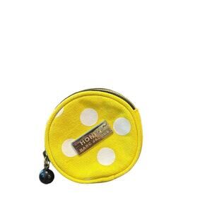 Marc Jacobs Yellow and White Polka Dot Coin Pouch